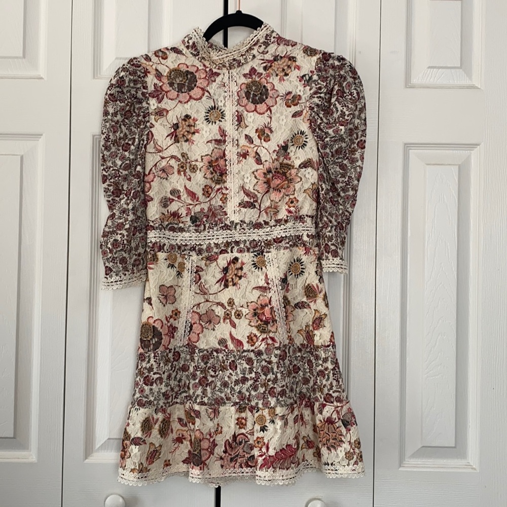 Topshop Floral Lace Dress